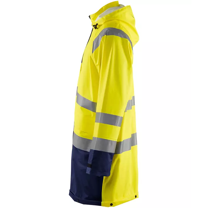 Blåkläder regnfrakk, Hi-vis gul/marineblå, large image number 2