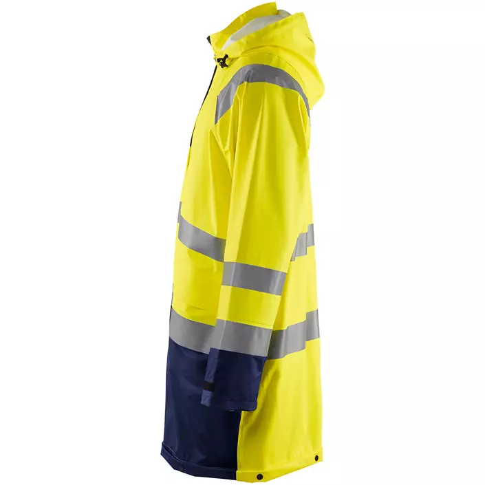Blåkläder raincoat, Hi-vis Yellow/Marine, large image number 2