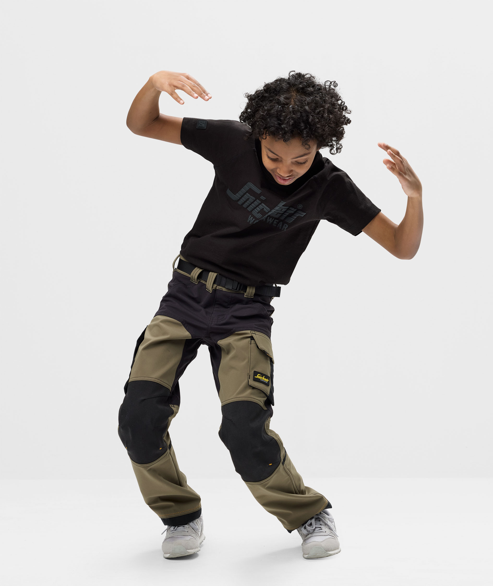 Snickers logo T-shirt 7514 till barn, Svart