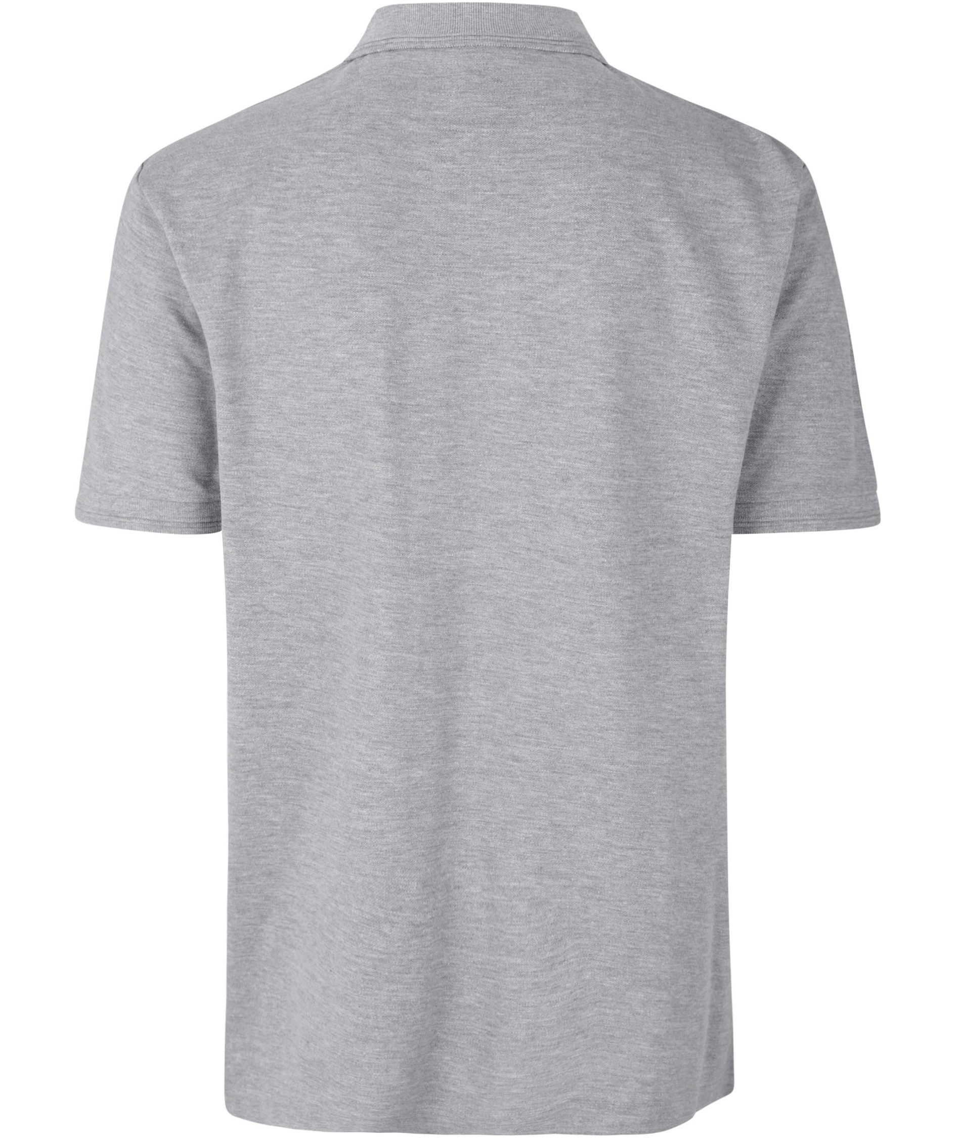 ID PRO Wear Polo shirt with press-studs, Grey Melange