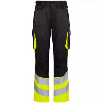 Engel Safety Light work trousers, Black/Hi-Vis Yellow