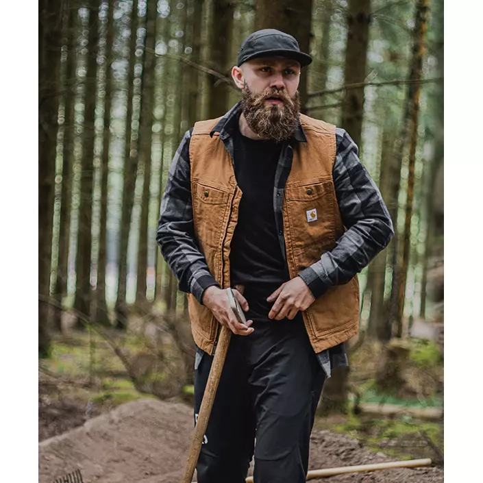 Westborn flannelskjorte, Dark Grey/Black, large image number 1