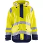Blåkläder regnjakke Level 1, Hi-vis gul/marineblå