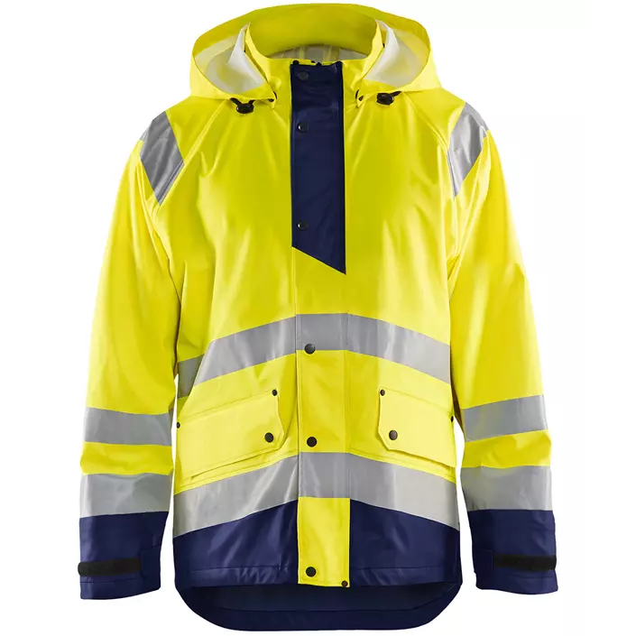 Blåkläder regnjacka Level 1, Varsel gul/marinblå, large image number 0