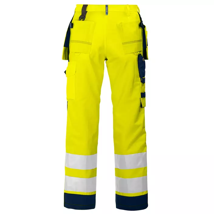 ProJob craftsman trousers 6506, Hi-Vis yellow/marine, large image number 2