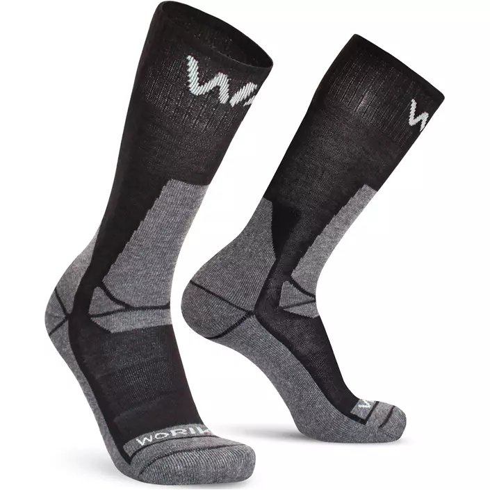 Worik Natural Thermo socks with merino wool, Black, large image number 0