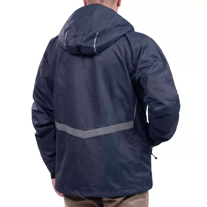 Pitch Stone Active-Pro Zip-in regnjakke, Navy, large image number 3