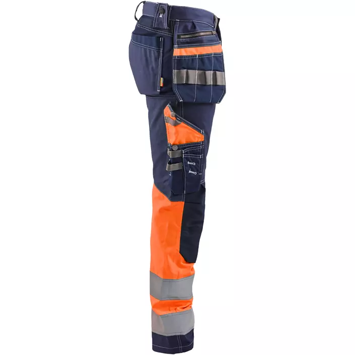 Blåkläder håndværkerbukser, Marine/Hi-Vis Orange, large image number 2