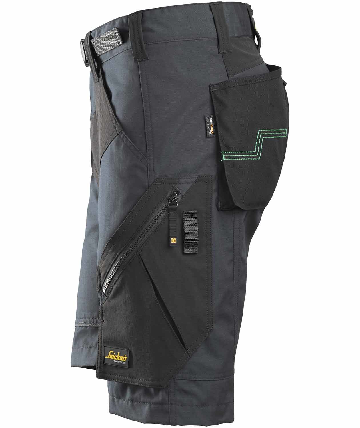 Snickers Flexiwork work shorts 6914, Steel Grey/Black, large image number 2