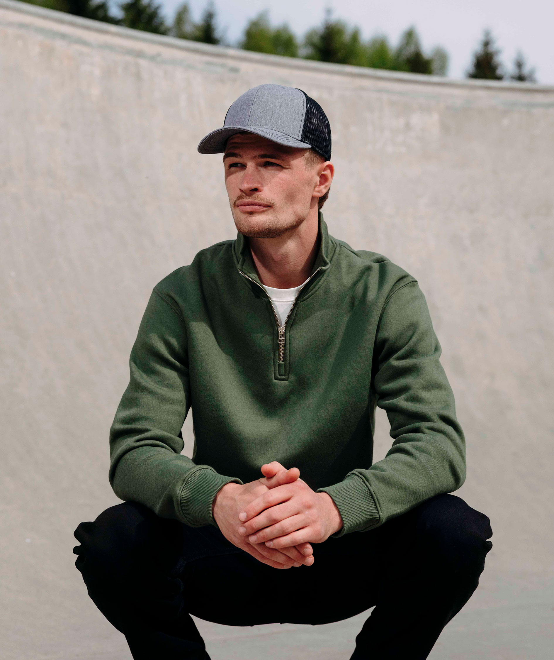 YOU Lisboa Halfzip, Olive, large image number 4