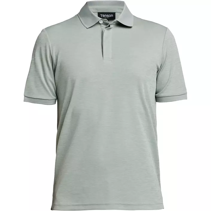 Tenson TXlite Melange polo T-skjorte, Grey Green, large image number 0