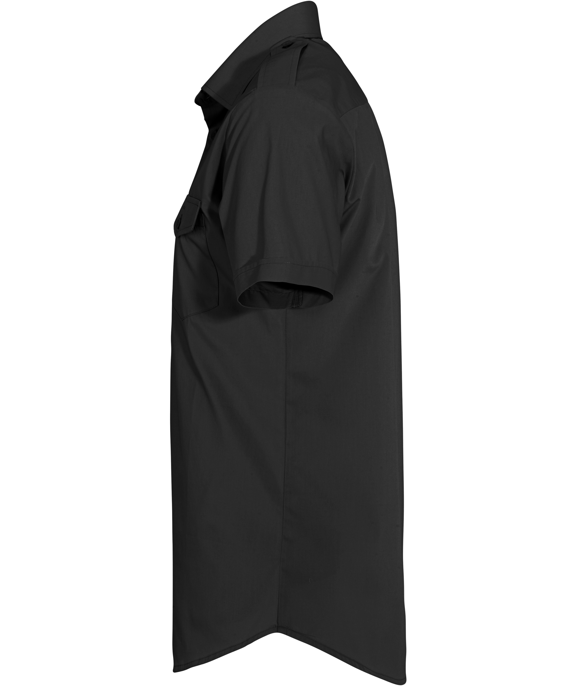 Derby of Sweden Maverick Comfort fit kort&aelig;rmet pilotskjorte, Black, large image number 3