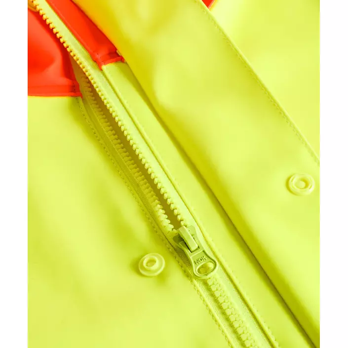 Lyngsøe PVC rain jacket, Hi-vis Yellow/Marine, large image number 2