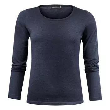 J. Harvest & Frost women's knitted pullover with merino wool, Navy