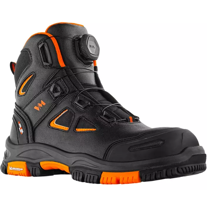 VM Footwear Hartford sikkerhedsstøvletter S3, Sort/Orange, large image number 0