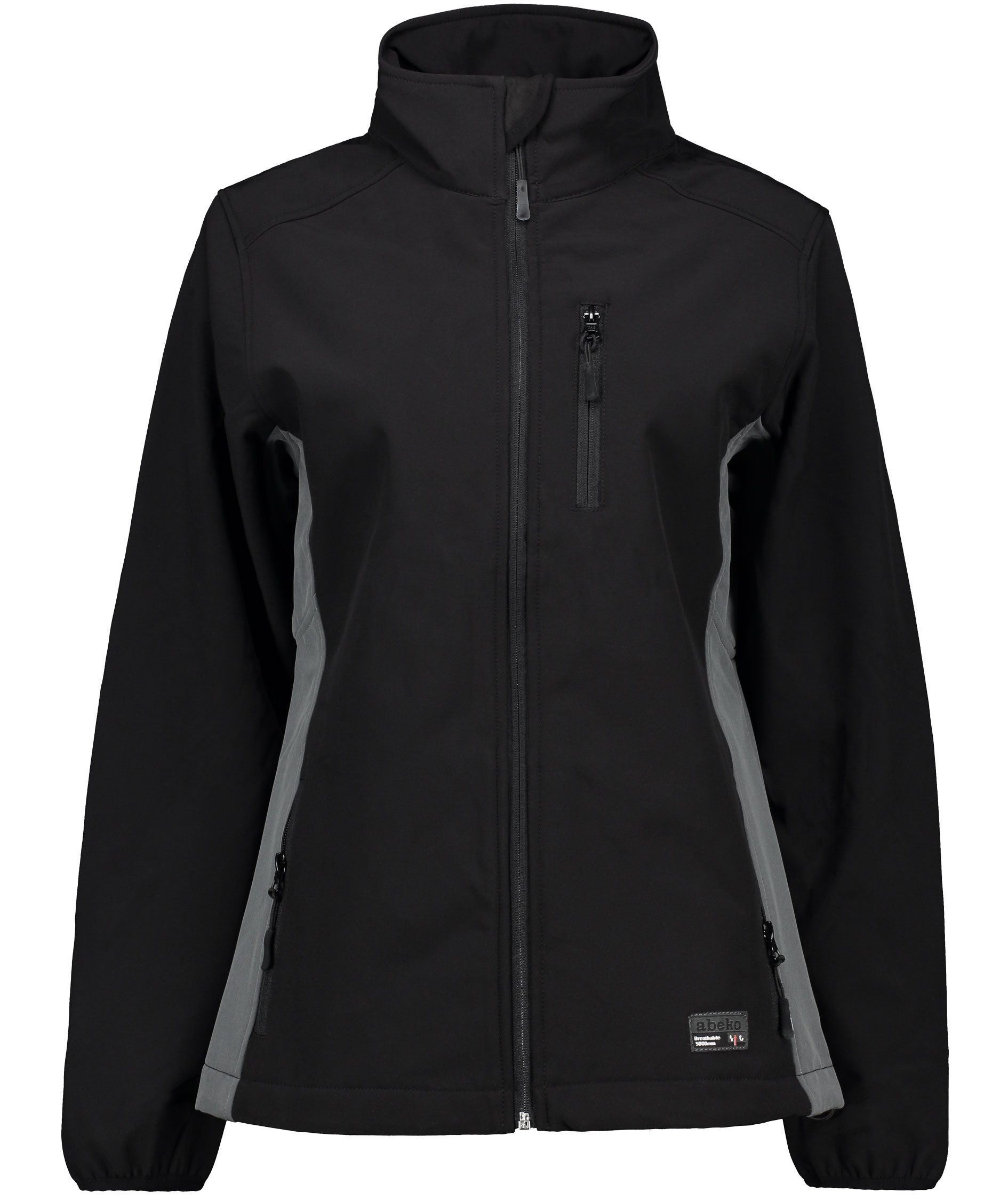 Abeko Bod&ouml; softshelljacka dam, Svart/Gr&aring;