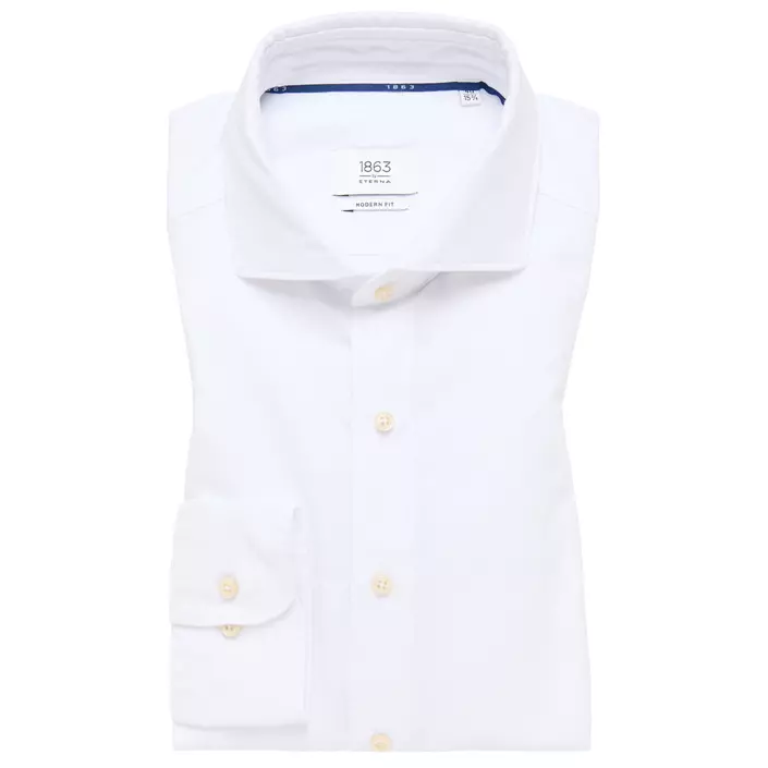 Eterna Soft Tailoring Twill Modern fit skjorta, White, large image number 4