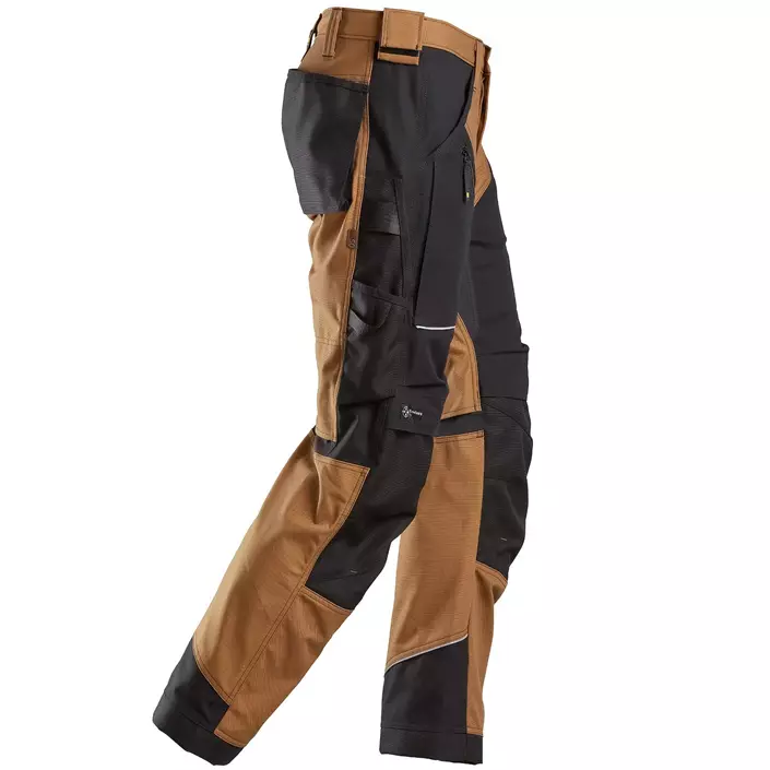 Snickers RuffWork Canvas+ work trousers 6314, Brown/Black, large image number 3
