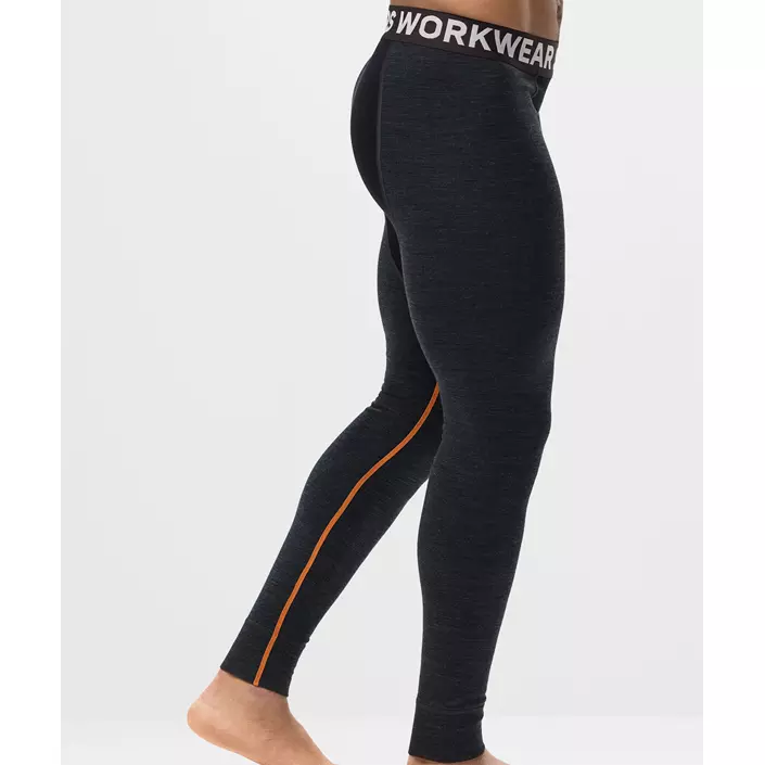 Snickers termounderbukser med merinould 9481, Anthracite Melange/Black, large image number 5