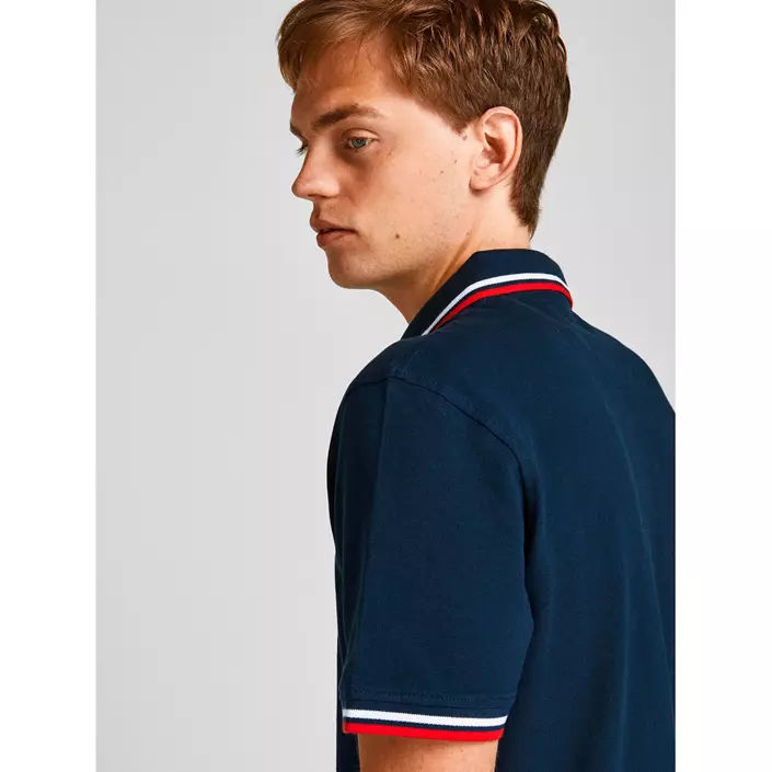 Jack & Jones JJEPAULOS kortermet polo T-skjorte, Navy Blazer, large image number 3