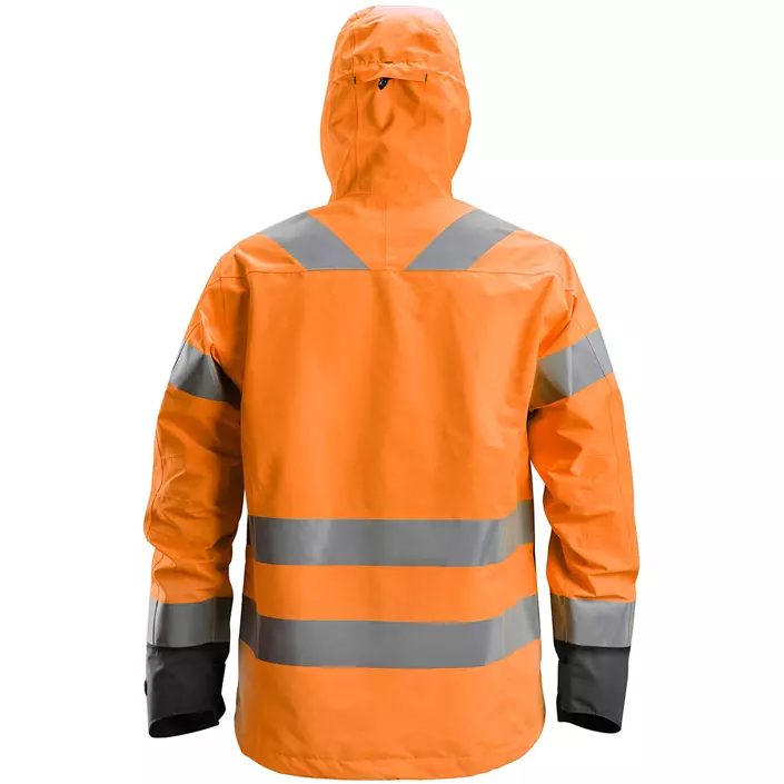 Snickers AllroundWork shell jacket 1330, Hi-Vis Orange/Steel Grey, large image number 2