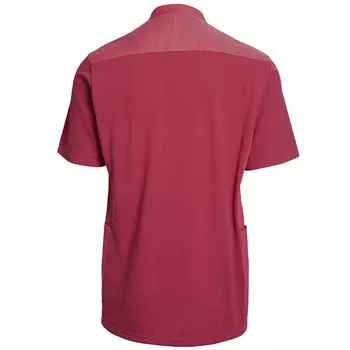 Kentaur kortärmad pique skjorta, Hallonröd Melange