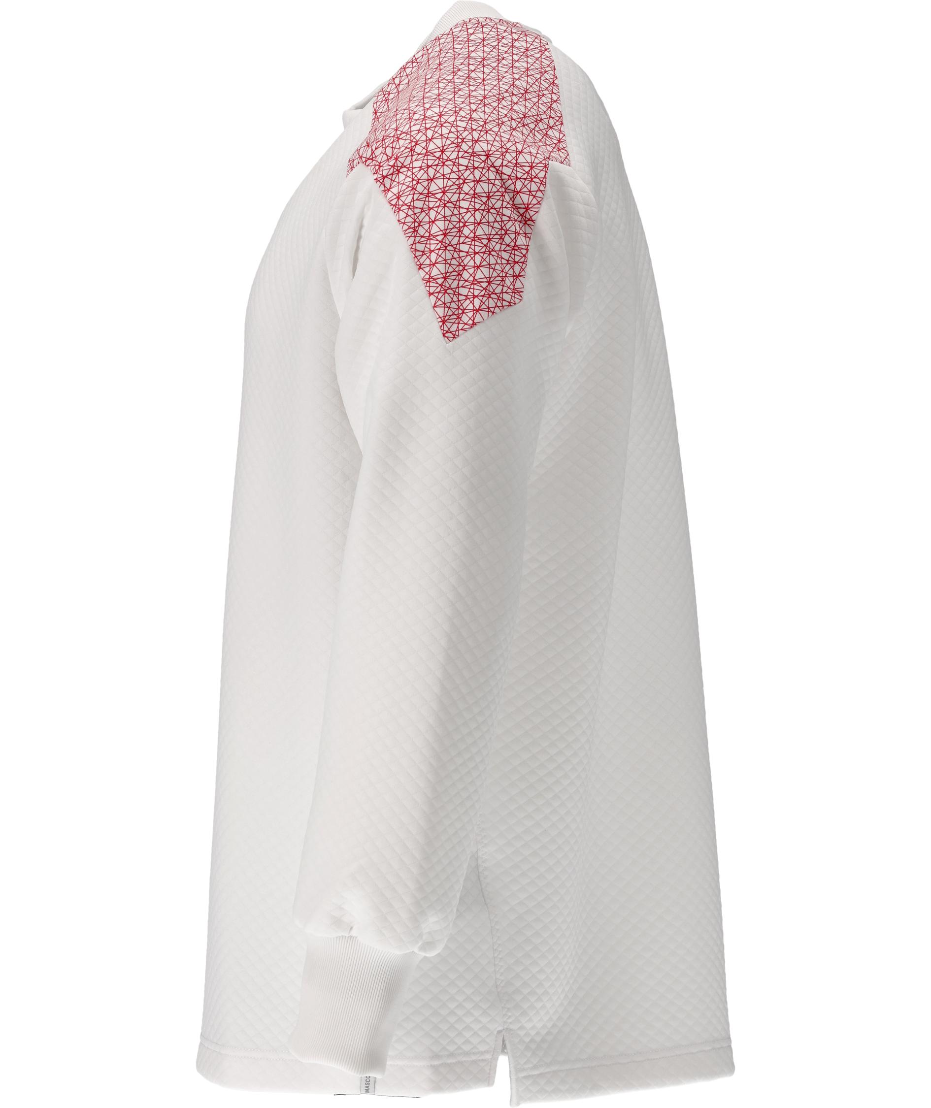 Mascot Food & Care Premium Performance HACCP-godk&auml;nd sweatshirt, Vit/Signalr&ouml;d, large image number 2