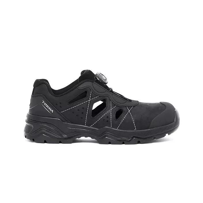 Terra 10709 safety sandals S1P, Black, large image number 0