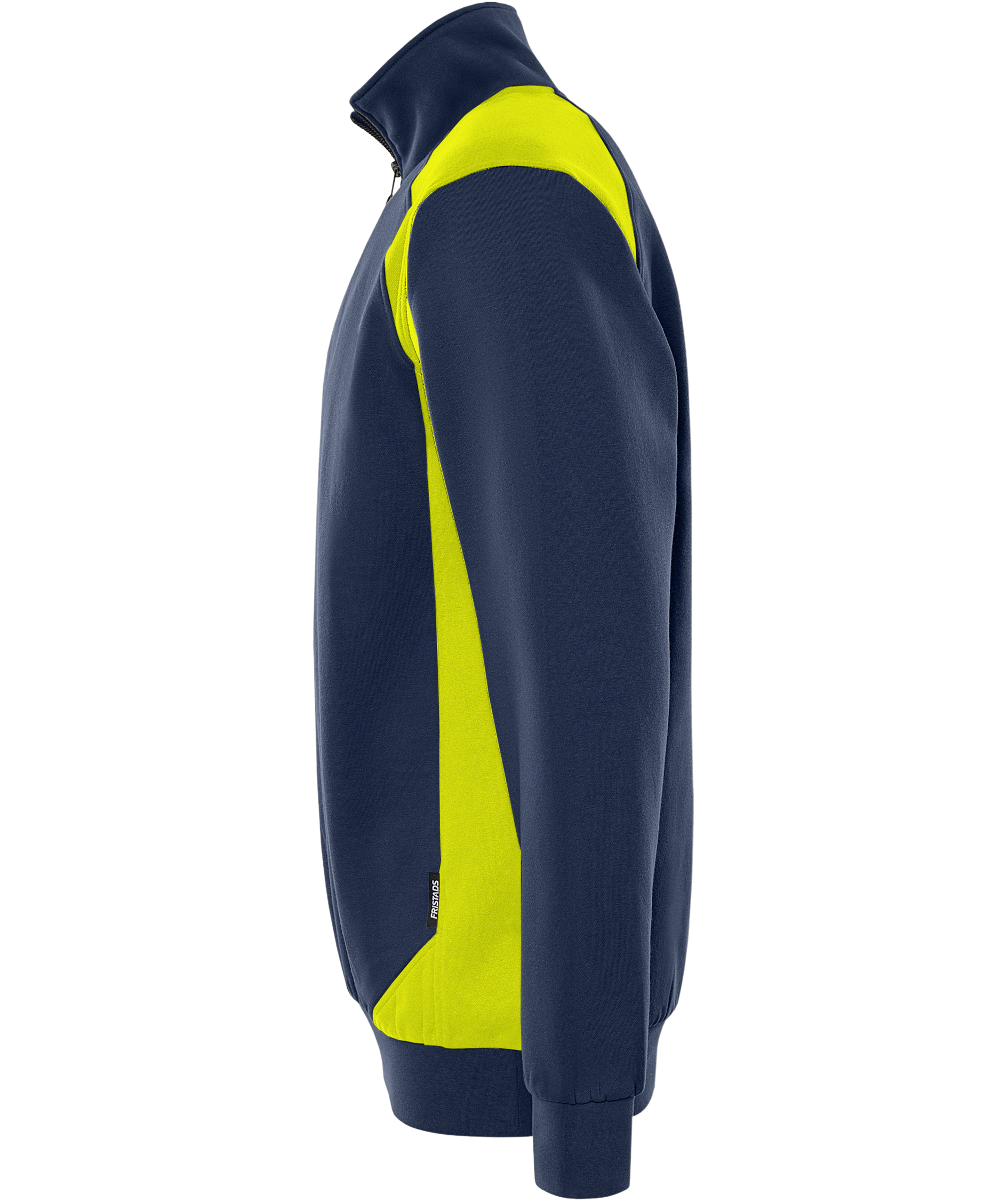 Fristads half zip sweatshirt 7048 GSM, Marine/Hi-Vis yellow, large image number 3