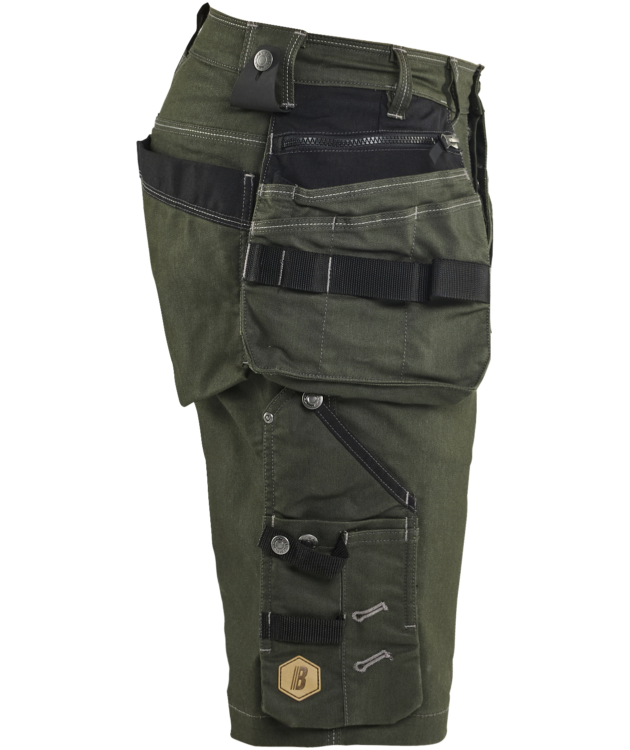 Bl&aring;kl&auml;der Handwerkershorts, Waldgr&uuml;n/Schwarz, large image number 2