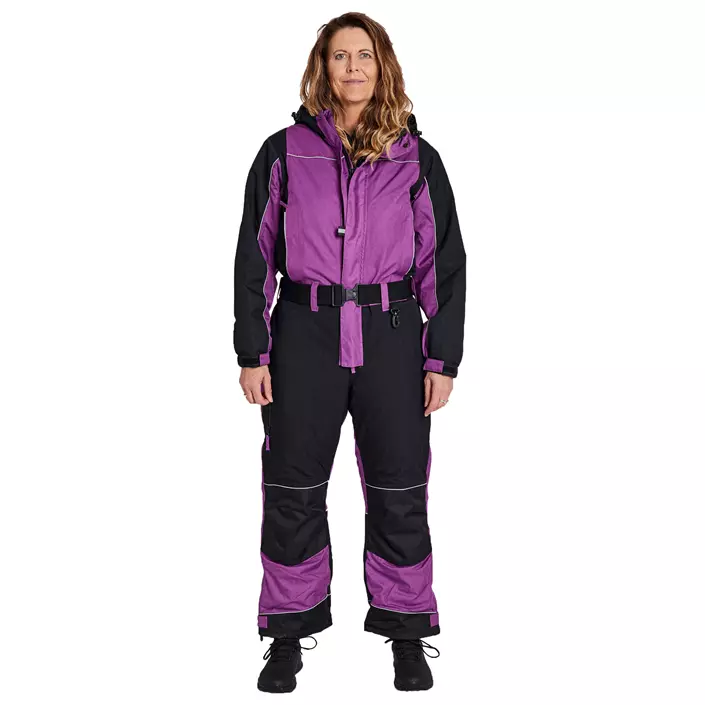 Lyngsøe women's winter coverall, Purple/Black, large image number 1