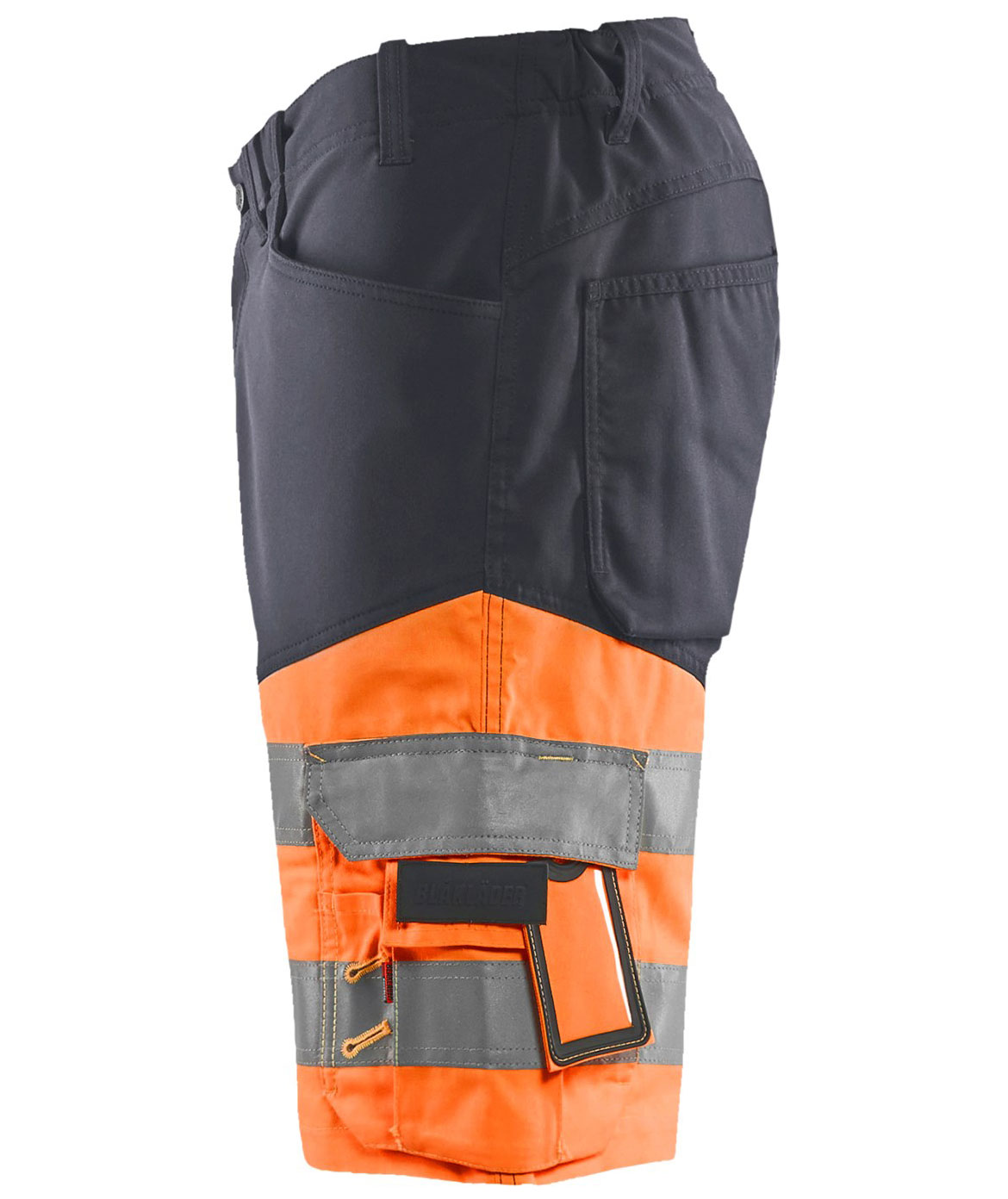 Bl&aring;kl&auml;der Arbeitsshorts, Mittelgrau/Hi-Vis Orange, large image number 3