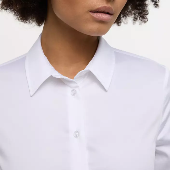 Eterna Satin slim fit women's shirt, White, large image number 3