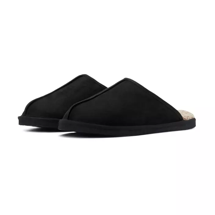 Jack & Jones JFWDUDELY microfiber slippers, Black, large image number 3