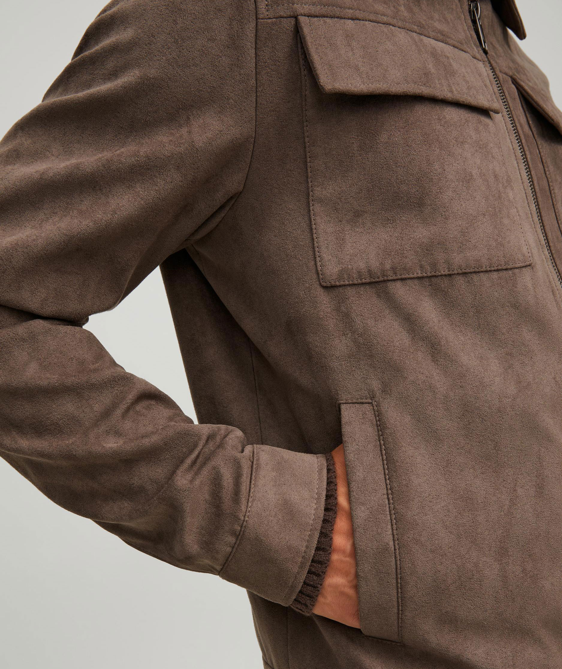 Jack & Jones JJEROCKY PAYTON faux leather jacket, Falcon, large image number 4