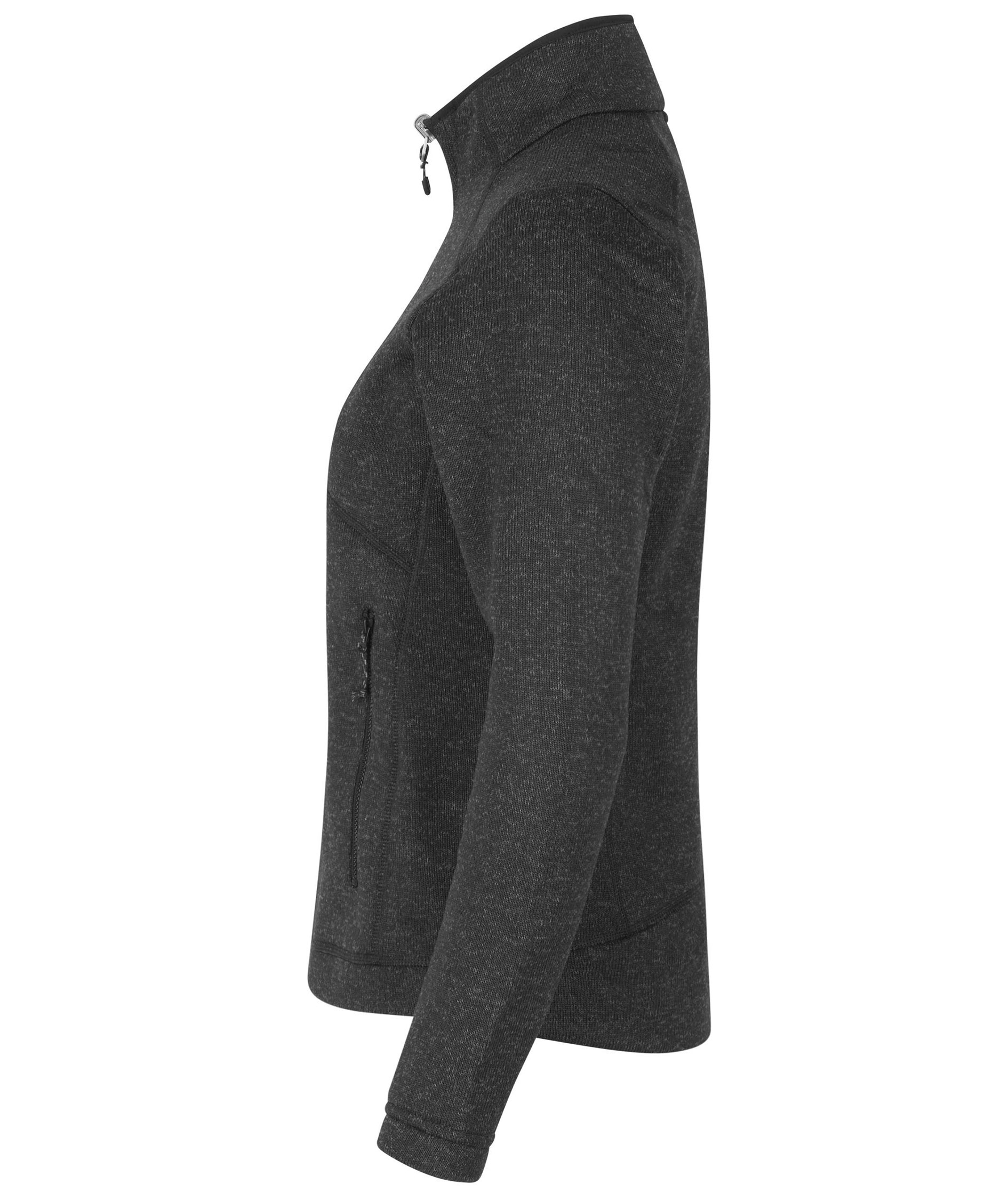 ID Zip'n'mix Melange Damen Strickfleece-Cardigan, Anthrazit Melange, large image number 2
