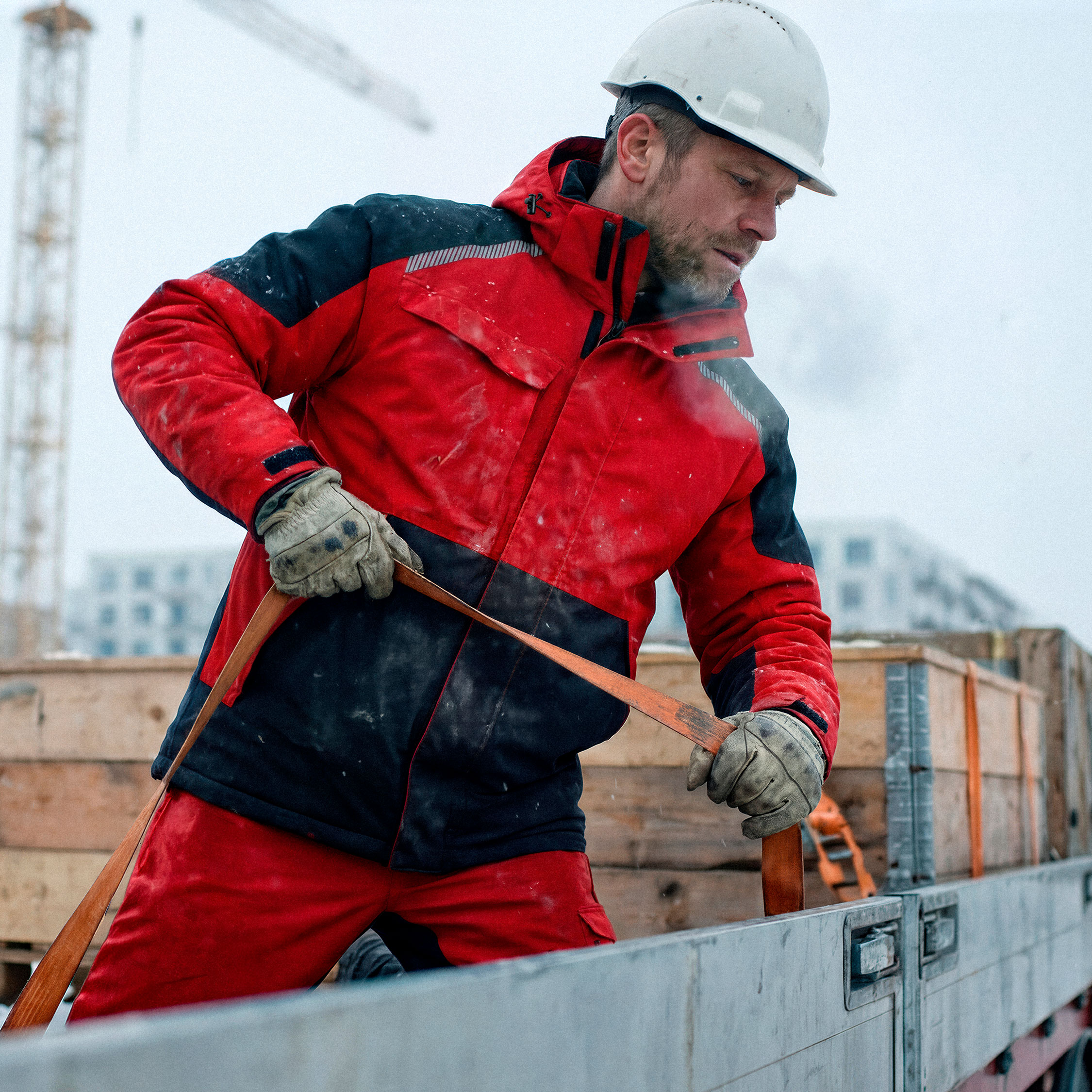 ELKA Working Xtreme Winterjacke full Stretch, Rot/Schwarz, large image number 3