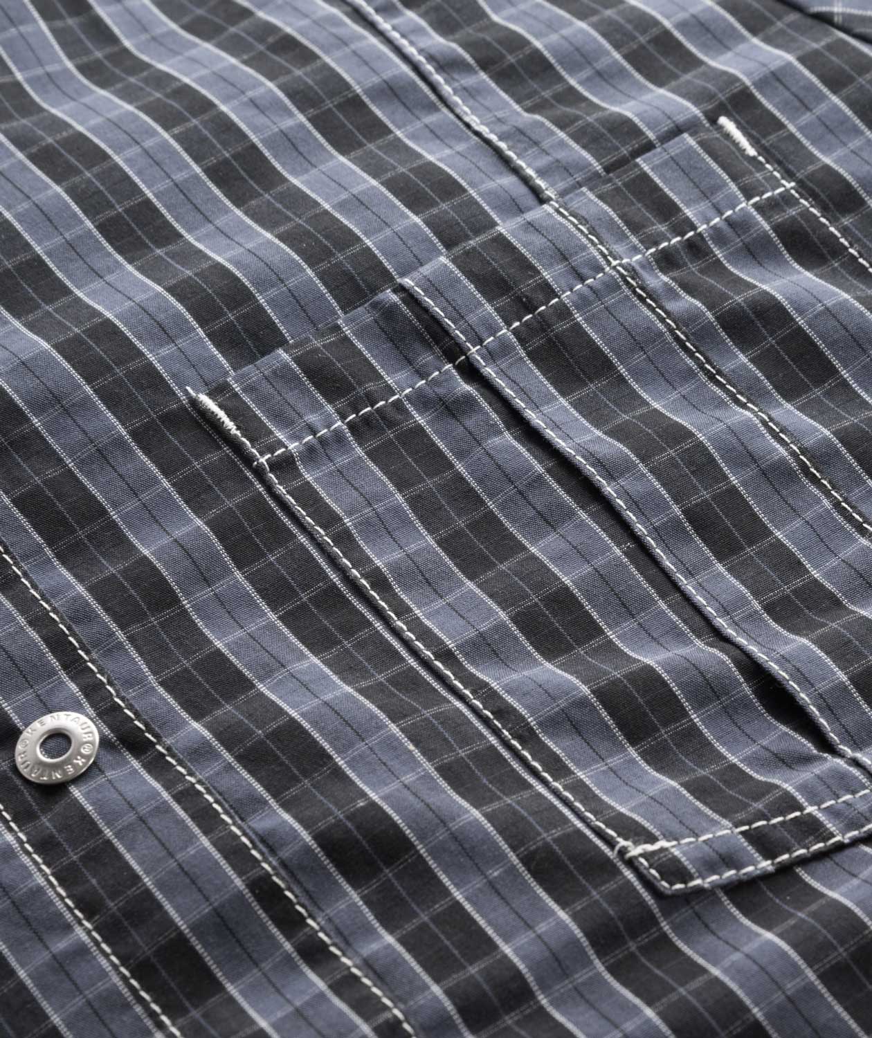 Kentaur short-sleeved women's shirt, Black/Blue checkered, large image number 2