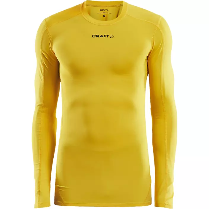 Craft Pro Control Compression langærmet T-shirt, Sweden yellow, large image number 0