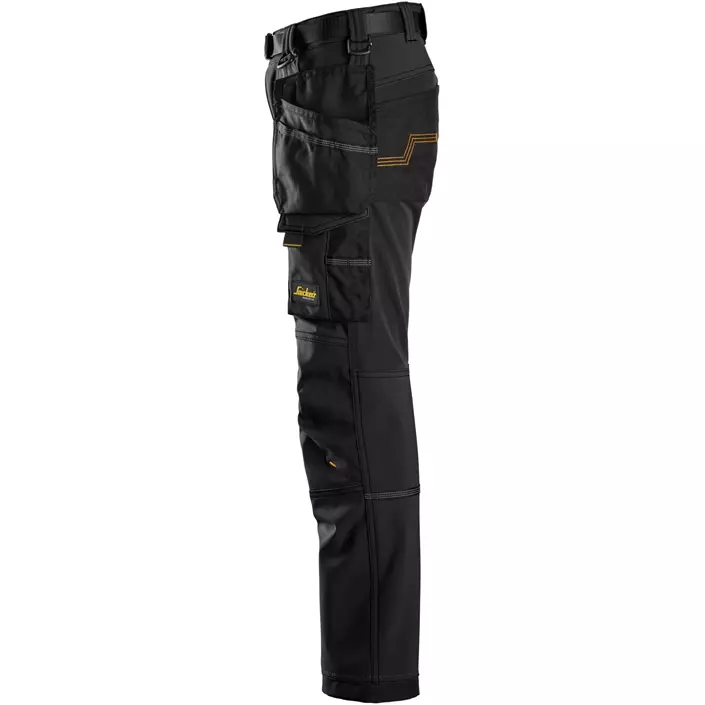 Snickers AllroundWork håndværkerbukser 7575 til børn full stretch, Black, large image number 4