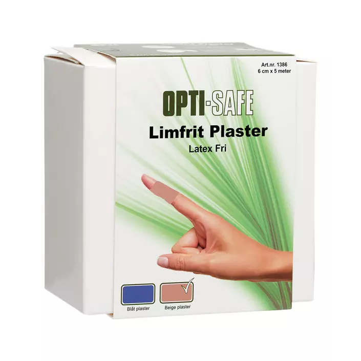 Opti-safe plaster limfrie 6 cm x 5 m, Beige, Beige, large image number 0