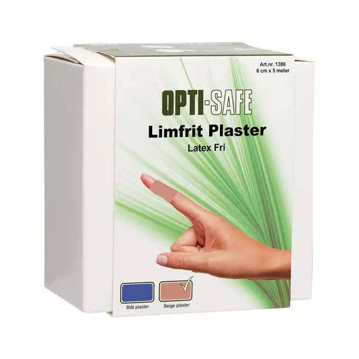 Opti-safe plaster limfrit 6 cm x 5 m, Beige, Beige, large image number 0