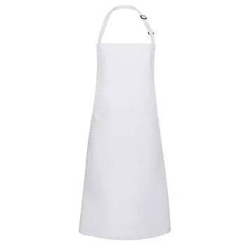 Karlowsky Basic bib apron with pockets, White