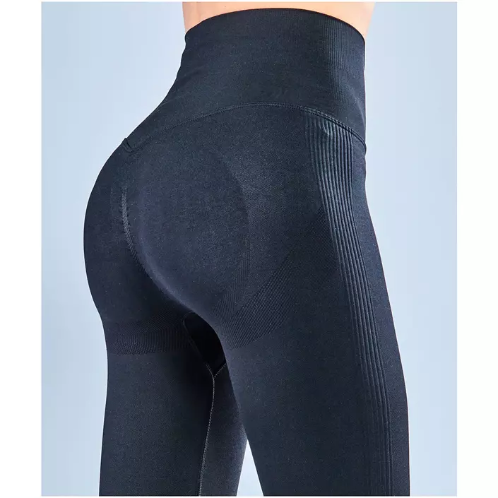 Oxyburn Performance push-up dame tights, Sort, large image number 1