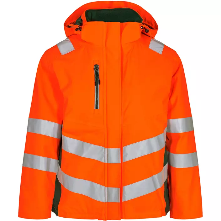 Engel Safety dame vinterjakke, Hi-vis Orange/Grøn, large image number 0