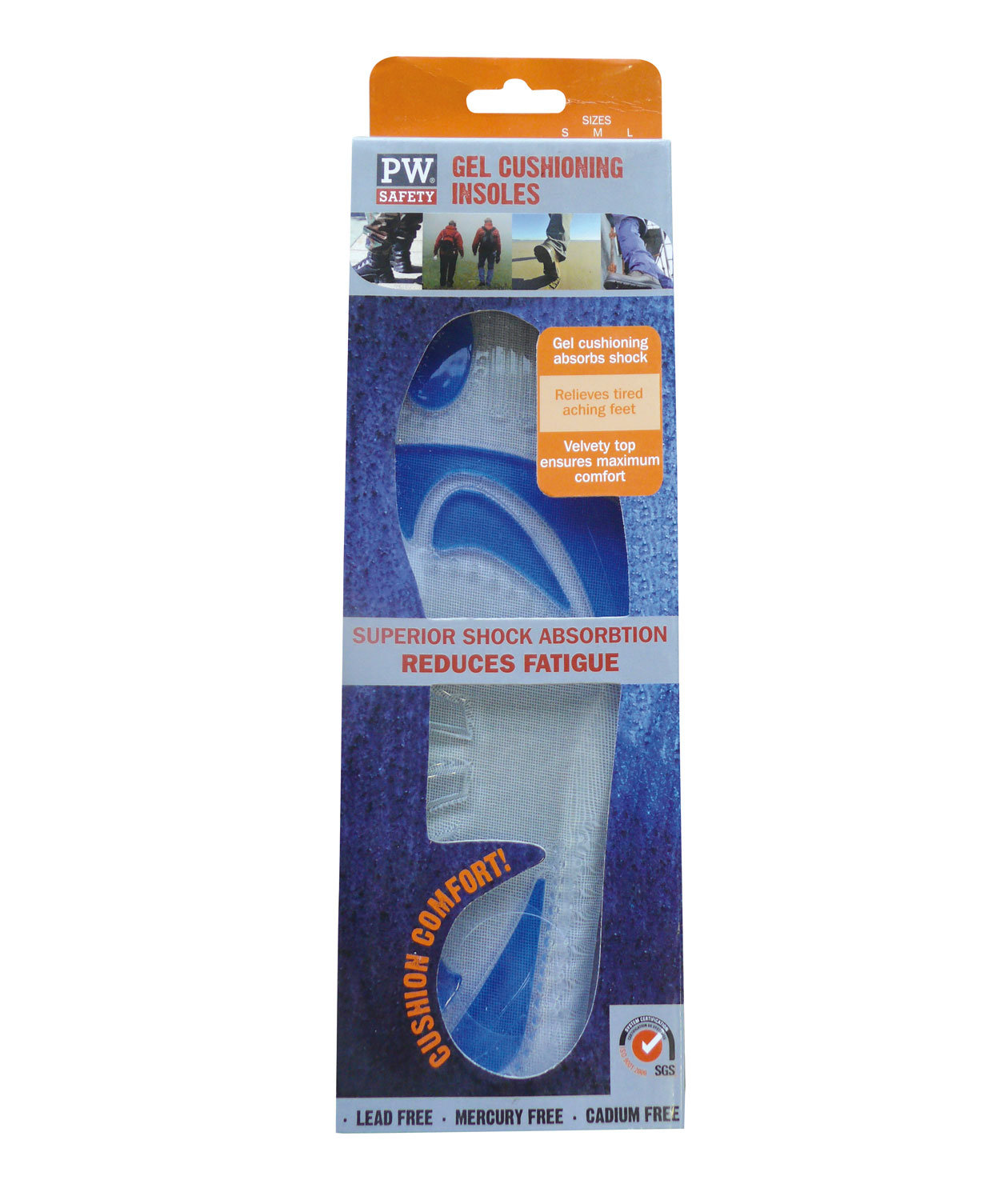Portwest FC90 Gel insoles, Blue