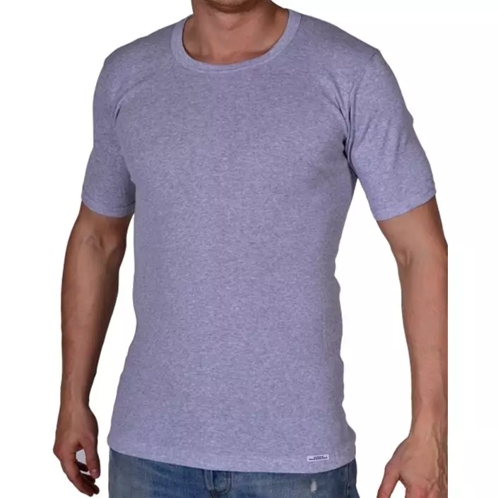 by Mikkelsen short-sleeved underwear shirt, Grey Melange, large image number 1
