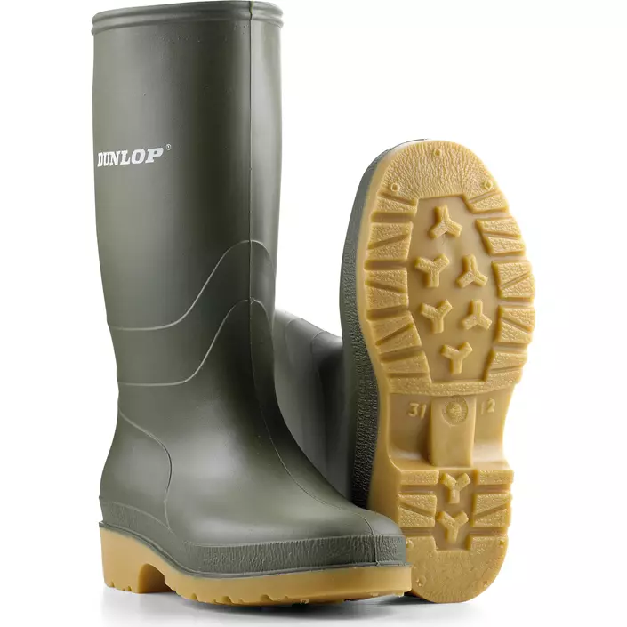 Dunlop Dull rubber boots for kids, Green, large image number 0