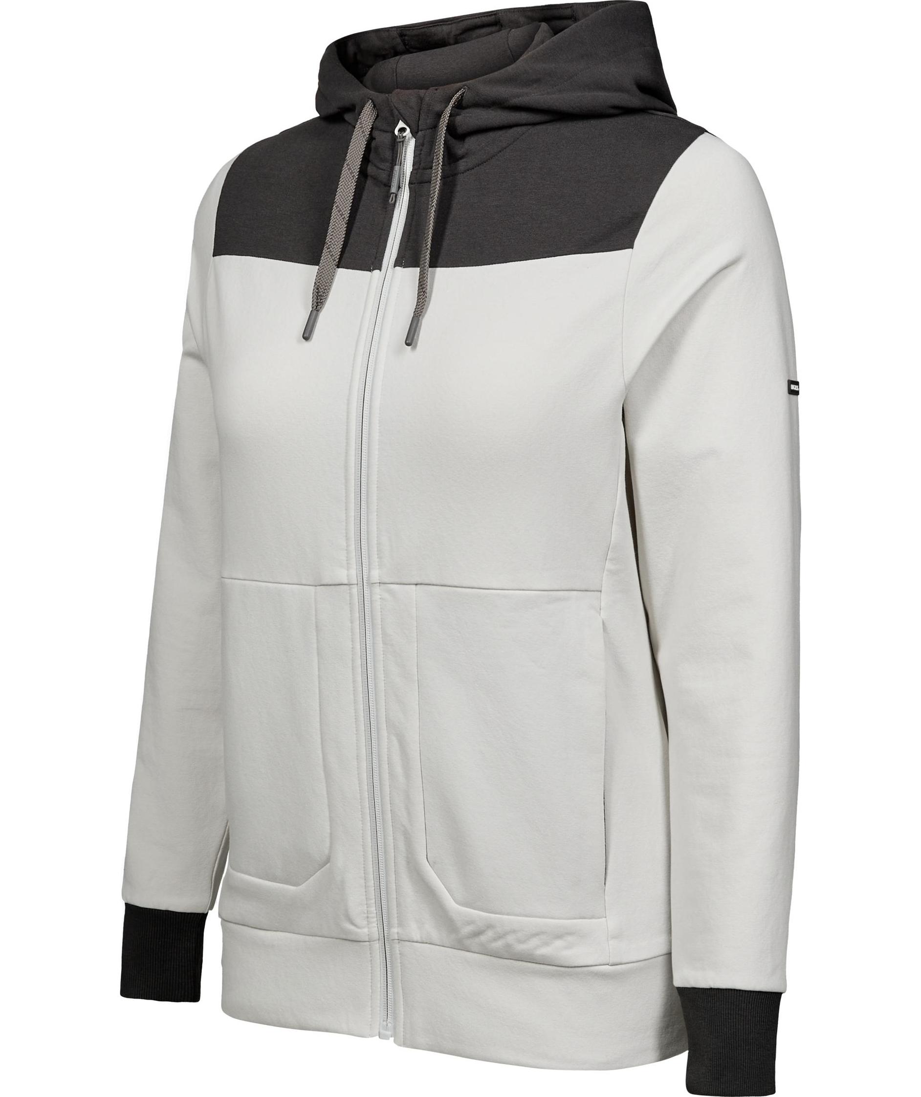 Engel Entire women's hoodie with zipper, Bone White/Anthracite Grey, large image number 5