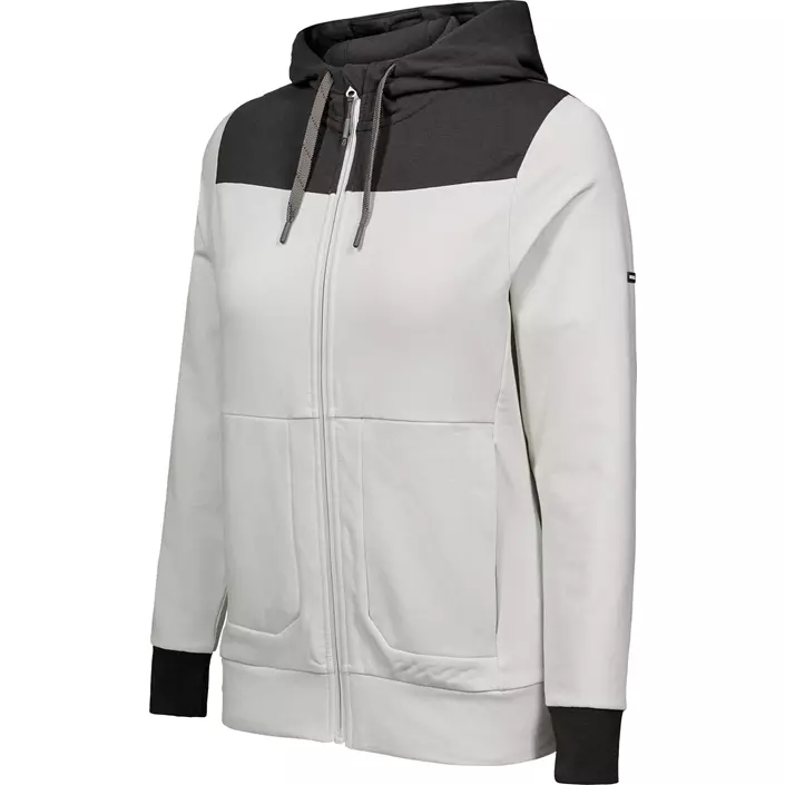 Engel Entire dame hættetrøje med lynlås, Bone White/Anthracite Grey, large image number 5